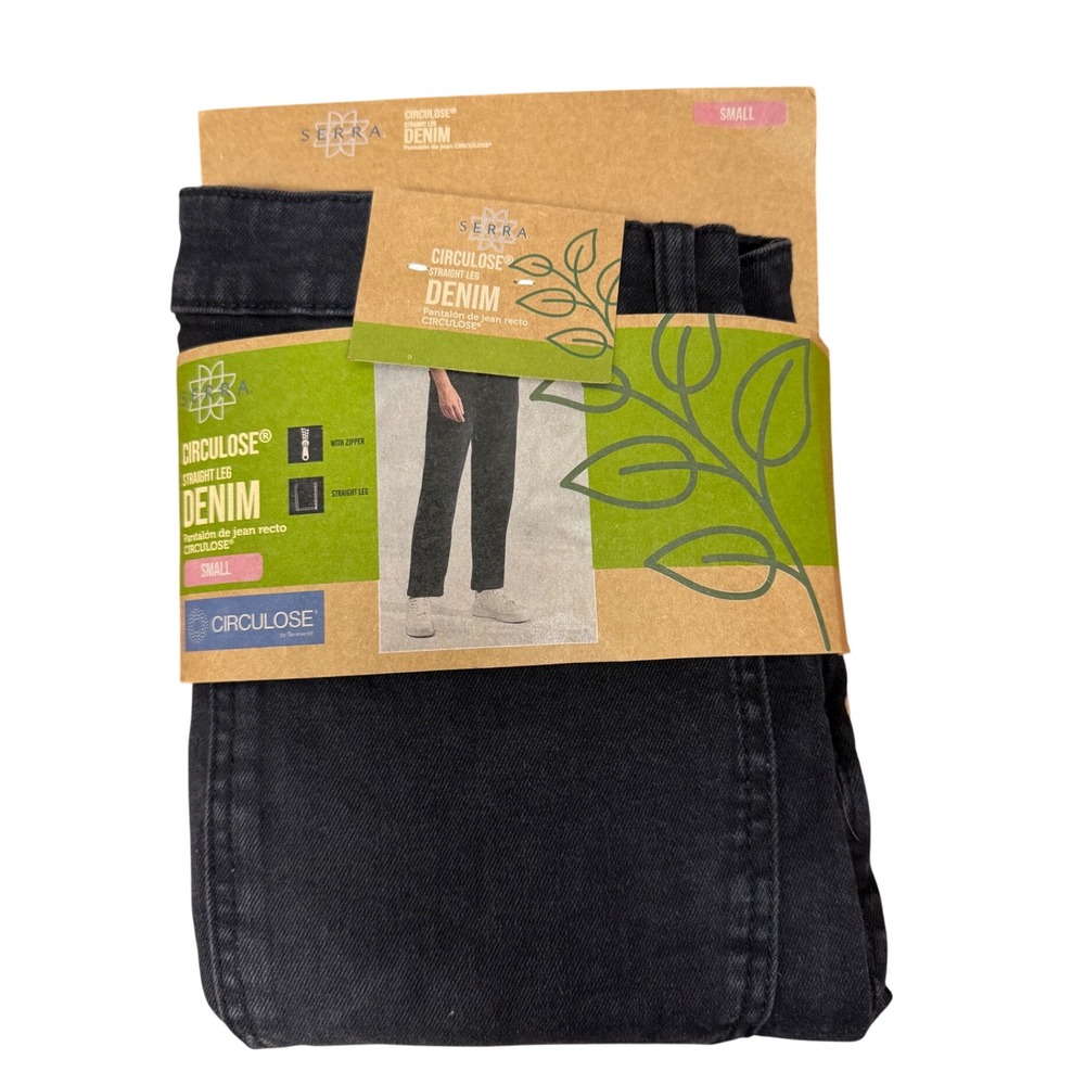 Serra Circulose Straight Leg Denim‎ Jeans Mens Small Black Sustainable Stretch